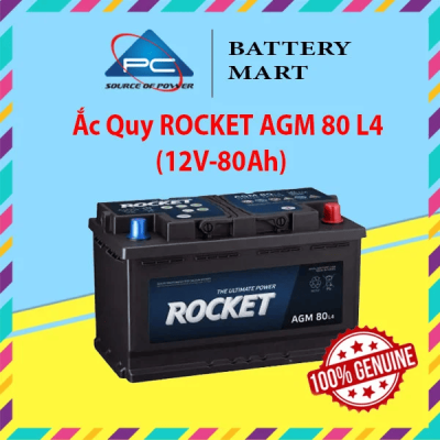 Ắc Quy ROCKET AGM 80 L4 (12V-80Ah)